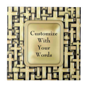 Goldene Kreuze Fliese