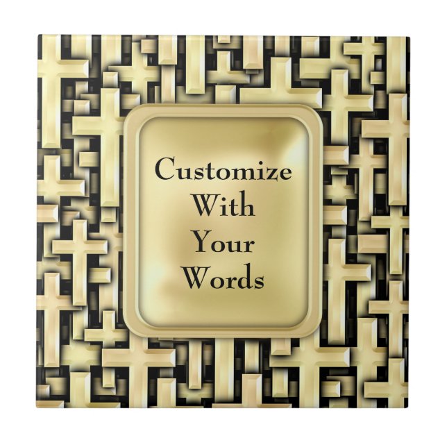 Goldene Kreuze Fliese (Vorderseite)