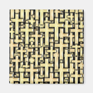 Goldene Kreuze Magnet