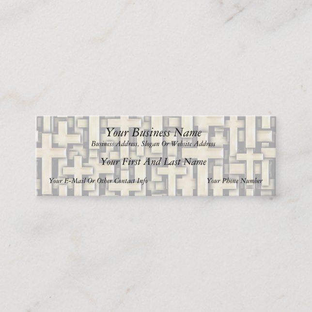 Goldene Kreuze Mini Visitenkarte (Vorderseite)