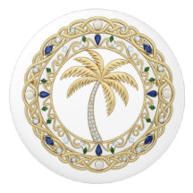 Goldene Kristallpalme 2D-Grafik Ozean Strandhaus