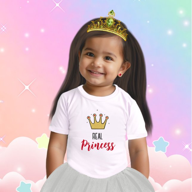 Goldene Krone für Prinzessin Baby T-shirt (Von Creator hochgeladen)