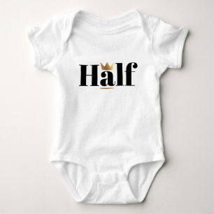 Goldene Krone Halbjahr Baby Strampler