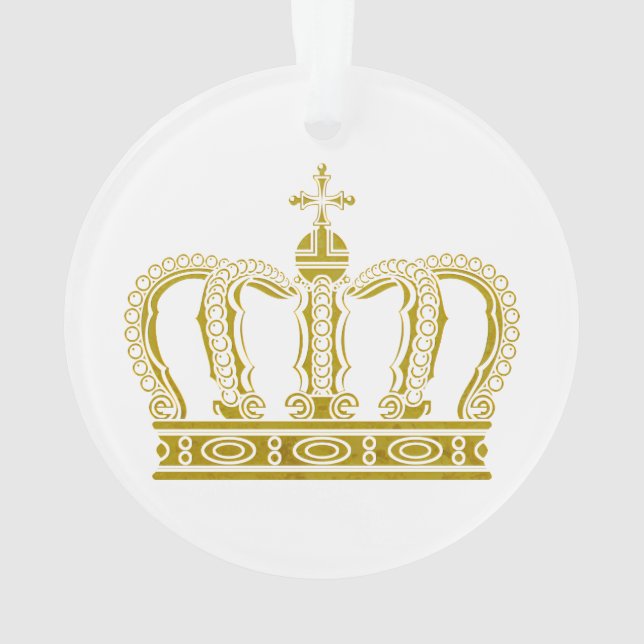 Goldene Krone + Ihre Ideen Ornament (Rückseite)
