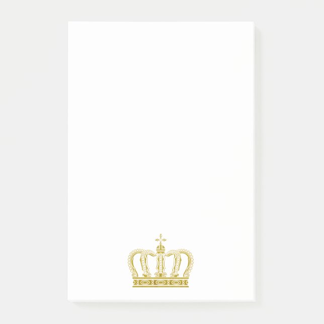 Goldene Krone + Ihre Ideen Post-it Klebezettel (Vorderseite)