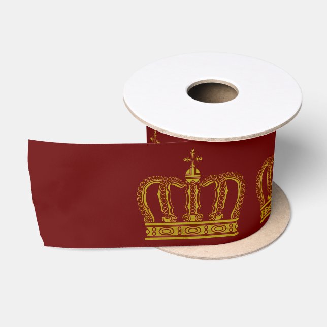 Goldene Krone + Ihre Ideen Satinband (Spule)