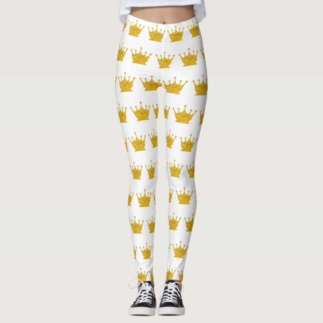 Goldene Krone Leggings (Vorderseite)