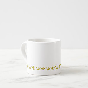 Goldene Krone & Lily Border + Ihre Ideen Espressotasse