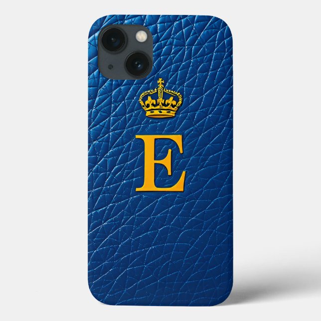 Goldene Krone Oberhalb Stilftiger Buchstabe E Case-Mate iPhone Hülle (Rückseite)