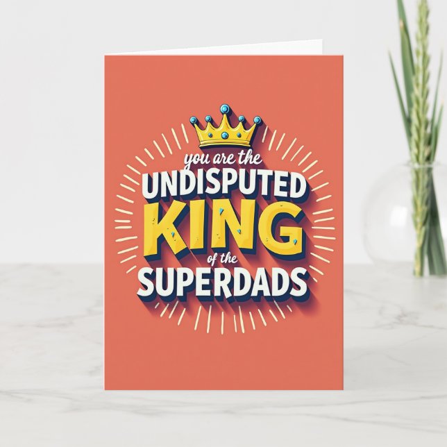 Goldene Krone Superpapa Karte (Vorderseite)