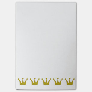 Goldene Kronen Border + Ihre Ideen Post-it Klebezettel