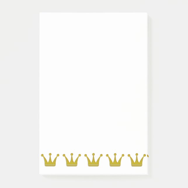 Goldene Kronen-Grenze + Ihre Ideen Post-it Klebezettel (Vorderseite)