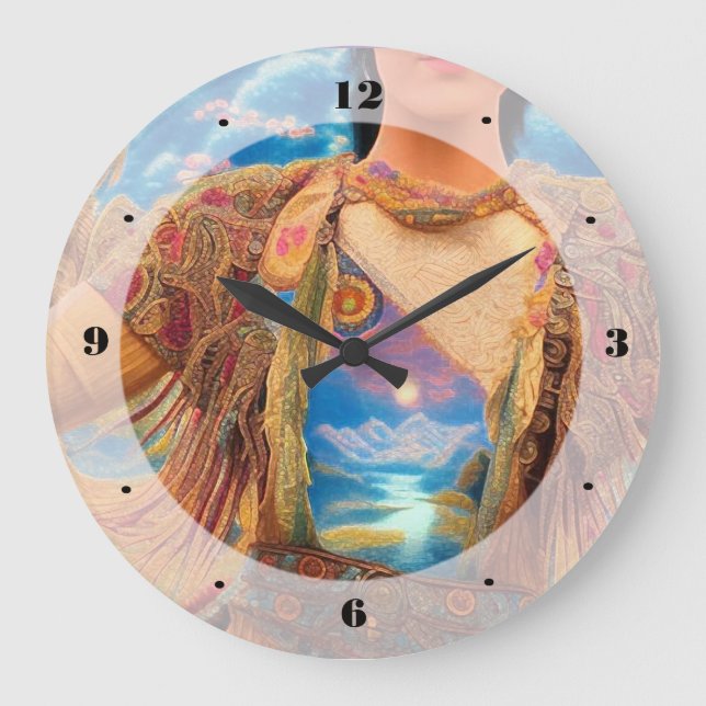 Goldene Kronen Große Wanduhr (Vorderseite)