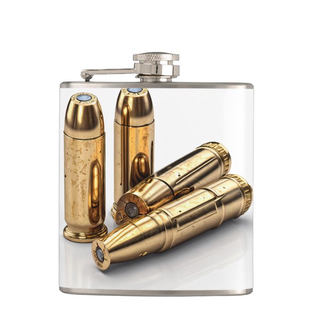 Goldene Kugeln auf meinem Pocket #3 Flachmann (Vorderseite)