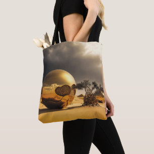 Goldene Kugeln im Wüstensturm Tasche