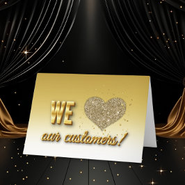 Goldene Kundenbewertung Dankeskarte