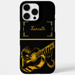 Goldene Kunst der Gitarre Schönheit iPhone 16 Pro Max Hülle
