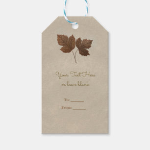 Goldene Kupfer-Herbstlaube Elegantes, benutzerdefi Geschenkanhänger
