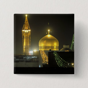 Goldene Kuppel des Imam Reza-Schrein-Komplexes bei Button