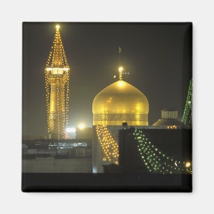 Goldene Kuppel des Komplexes Imam Reza Shrine Magnet