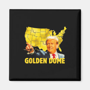 Goldene Kuppel Trump Große amerikanische Karte Pat Magnet