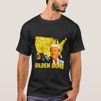 Goldene Kuppel Trump Große amerikanische Karte Pat T-Shirt
