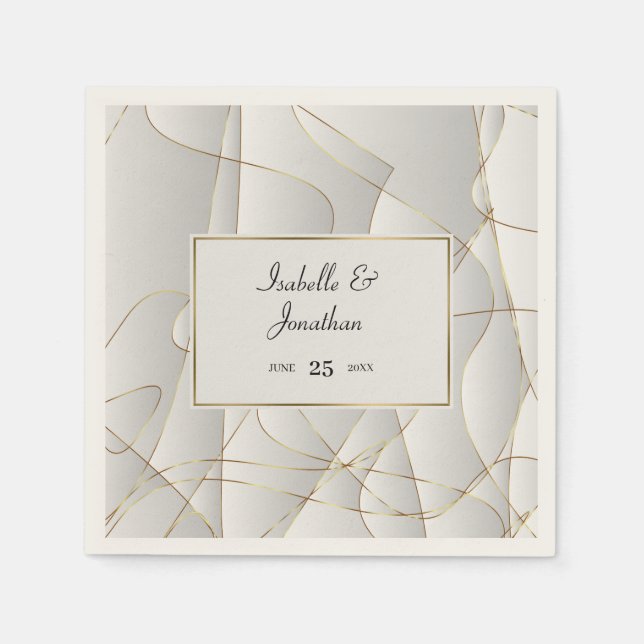 Goldene Kurven Serviette (Vorderseite)