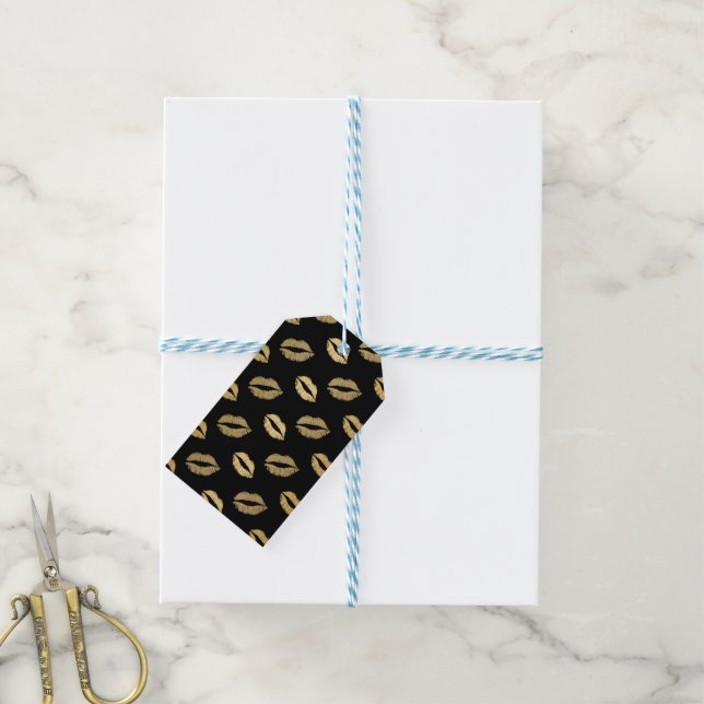 Goldene Küsse Geschenkanhänger (Mit Garn)
