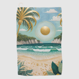 Goldene Küste Golfhandtuch