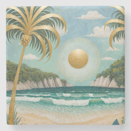 Goldene Küste Steinuntersetzer