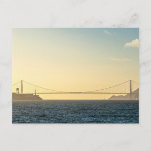 Goldene Küstenbrücke Sonnenuntergang Foto Kunstpos Postkarte