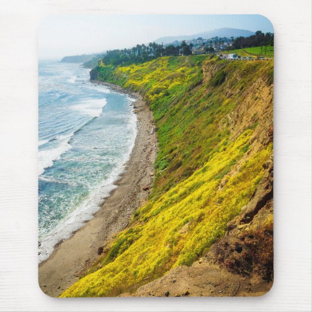 Goldene Küstenlinie in Blüte Mousepad (Vorne)