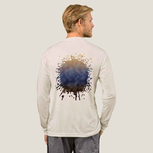 Goldene Küstenlinie Tri-Blend Shirt (Voller Rücken)
