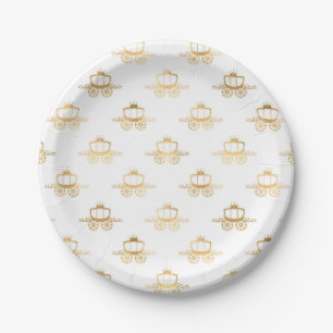 Goldene Kutschen Aschenputtel Prinzessin Royal Mag Pappteller