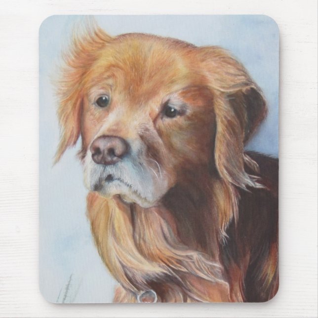 Goldene Labrador-Mausunterlage Mousepad (Vorne)