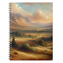 Goldene Landschaft Sonnenuntergang Notebook