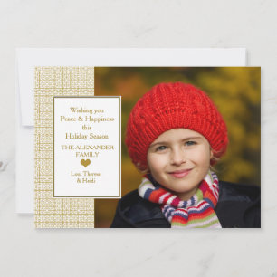 Goldene Laubschnitt-Fotoweihnachtskarte Feiertagskarte