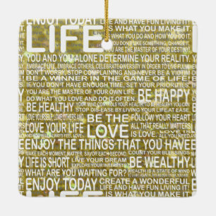 Goldene Leben-Verzierung Keramikornament