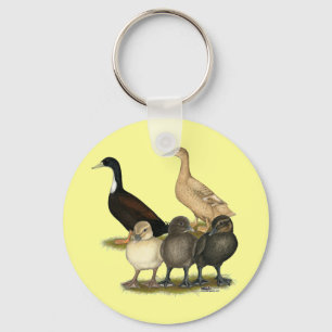 Goldene Legehennen-Entenfamilie Schlüsselanhänger