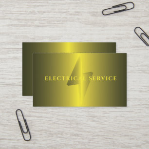 Goldene Leuchtenkarte für die Elektroindustrie Visitenkarte