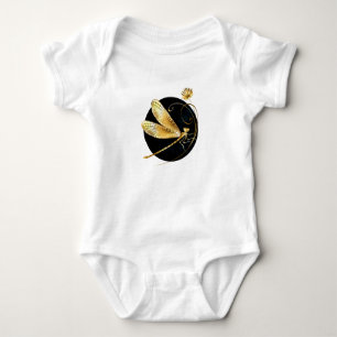 Goldene Libelle Baby Strampler