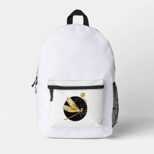 Goldene Libelle Bedruckter Rucksack