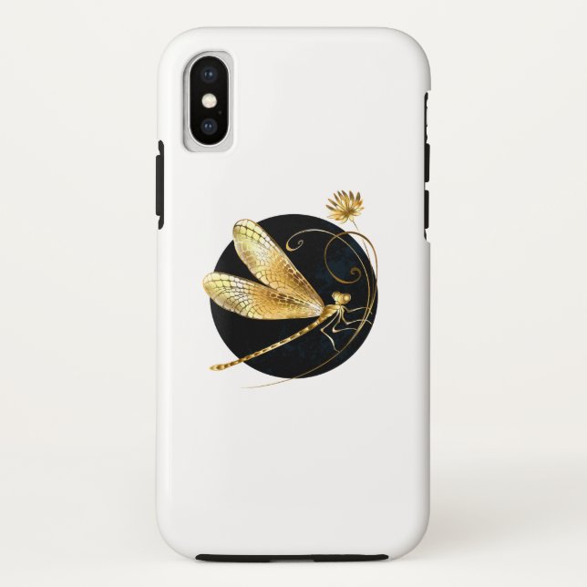 Goldene Libelle Case-Mate iPhone Hülle (Rückseite)