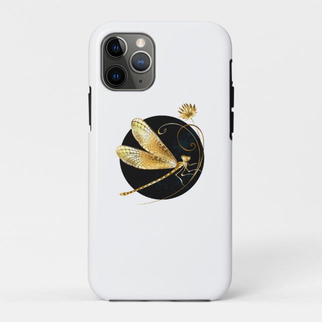 Goldene Libelle Case-Mate iPhone Hülle (Rückseite)