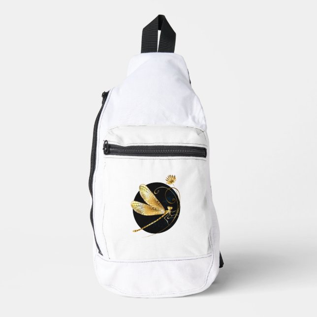 Goldene Libelle Crossbody Bag (Vorderseite)