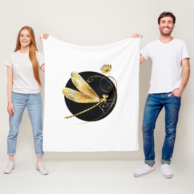 Goldene Libelle Fleecedecke (Beispiel)