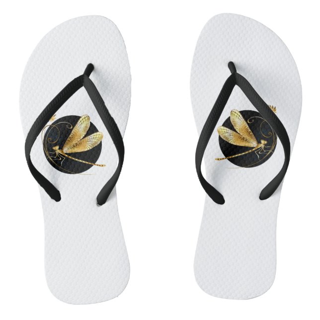 Goldene Libelle Flip Flops (Fußbett)