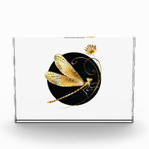Goldene Libelle Fotoblock