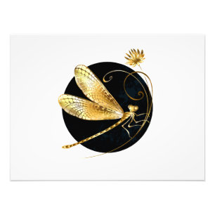 Goldene Libelle Fotodruck