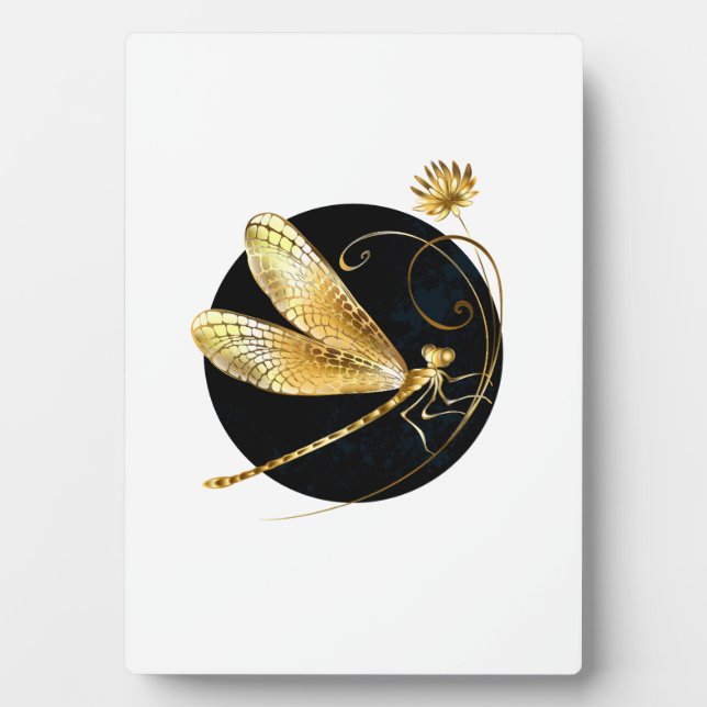 Goldene Libelle Fotoplatte (Vorderseite)